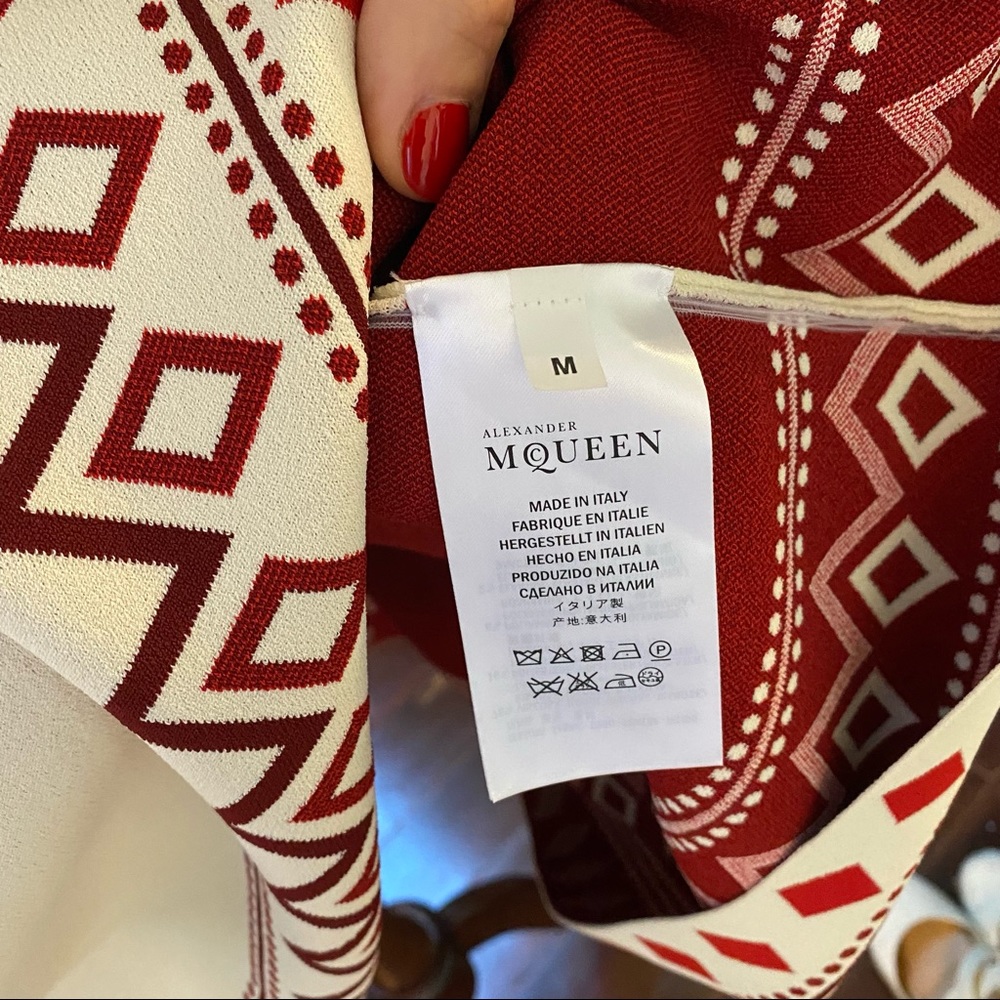 Alexander McQueen contrast stitch intarsia mini-dress - Picture 2 of 7